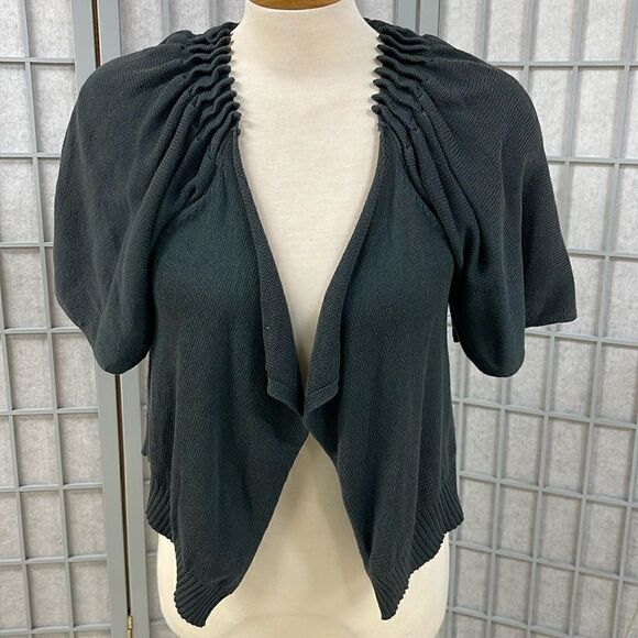Club Monaco Draped Cardigan, Slate Grey, Size Extra Small, Open-Front. - Picture 1 of 4